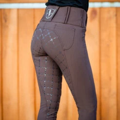 Horze Desiree Reithose Mit Vollbesatz Für Damen Mit Silikon Grip Und Gürtelschlaufen -Reitbekleidung Verkaufsgeschäft 36055 BRBR 6