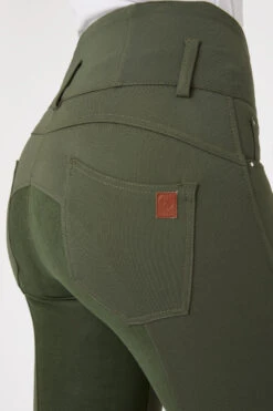 Horze Tara Damen Reithose Mit Vollbesatz Mit Hohem Bund -Reitbekleidung Verkaufsgeschäft 36093 BKGR 6