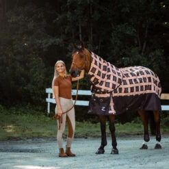 Horze Tara Damen Reithose Mit Vollbesatz Mit Hohem Bund -Reitbekleidung Verkaufsgeschäft 36093 TFBE RBBR 5