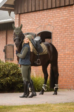 Horze Tara Damen Reithose Mit Vollbesatz Mit Hohem Bund -Reitbekleidung Verkaufsgeschäft 36093 bkgr 08