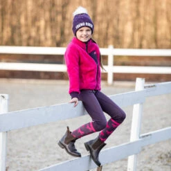 Horze Active Kinder Winter Reitleggings Mit Silikonvollbesatz -Reitbekleidung Verkaufsgeschäft 36611 PPPU 4