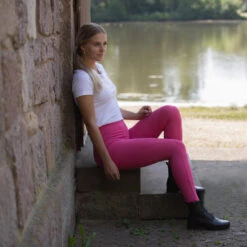Horze Gillian Damen Reitleggings Aus Kompressionsmaterial Mit Vollbesatz -Reitbekleidung Verkaufsgeschäft 36673 RBPI 5