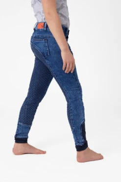 Horze Allison Kinder Jeansreithose Mit Silikonvollbesatz -Reitbekleidung Verkaufsgeschäft 36683 LDB 2