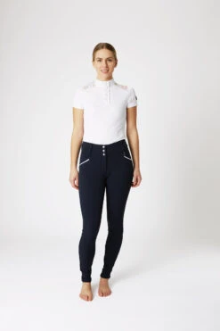Horze Della Damen Kniebesatzreithose Mit Hohem Bund Und Kontrasteinfassung 18 Horze Della Damen Kniebesatzreithose Mit Hohem Bund Und Kontrasteinfassung -Reitbekleidung Verkaufsgeschäft 36691 VDB 3