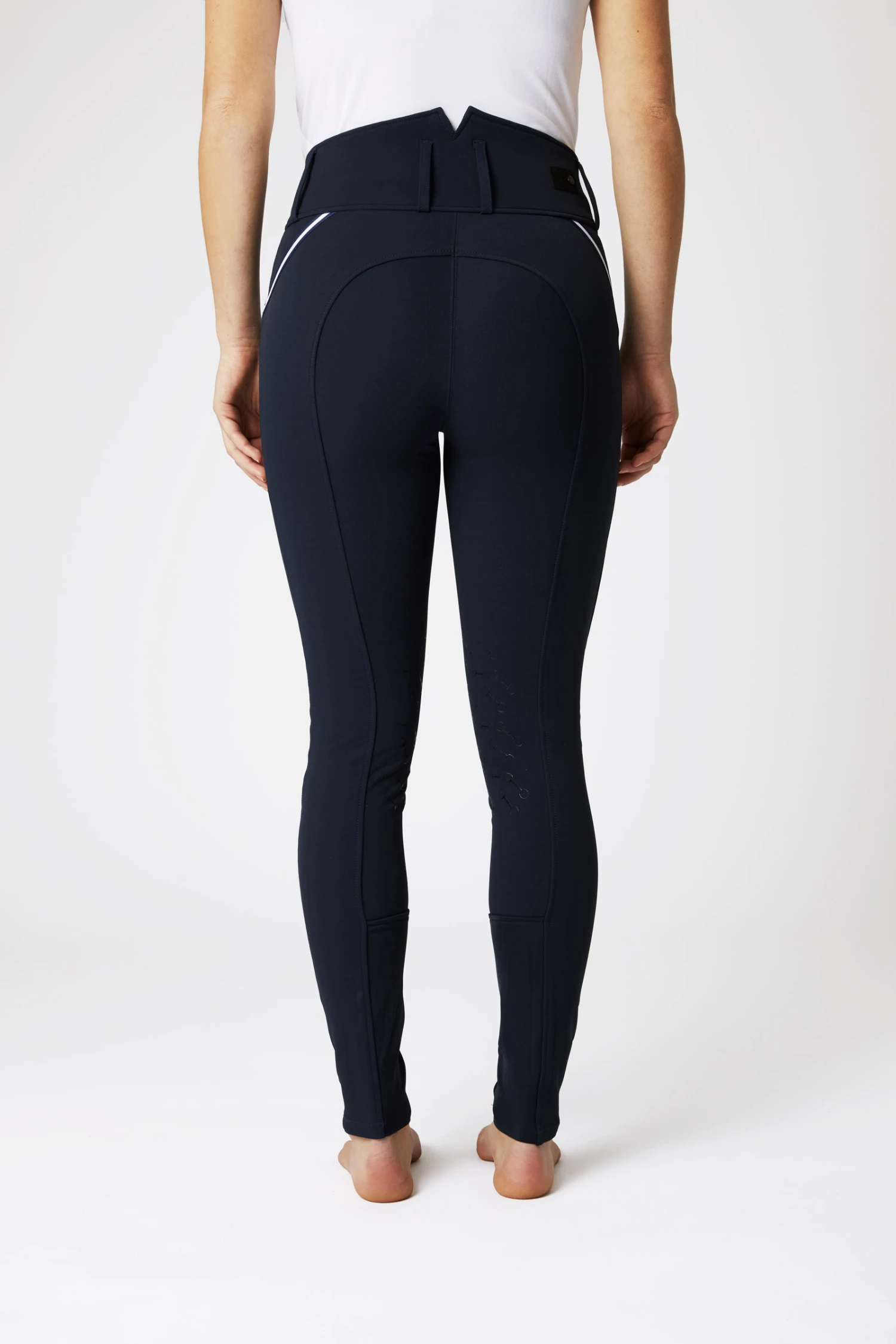 Horze Della Damen Kniebesatzreithose Mit Hohem Bund Und Kontrasteinfassung 6 Horze Della Damen Kniebesatzreithose Mit Hohem Bund Und Kontrasteinfassung – Bild 4