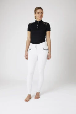 Horze Della Damen Kniebesatzreithose Mit Hohem Bund Und Kontrasteinfassung 25 Horze Della Damen Kniebesatzreithose Mit Hohem Bund Und Kontrasteinfassung -Reitbekleidung Verkaufsgeschäft 36691 WH 3