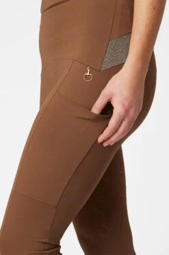 Horze Sagira Damen Reitleggings Mit Silikonvollbesatz Und Goldenem Detail -Reitbekleidung Verkaufsgeschäft 36701 BDBR 5