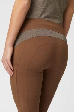 Horze Sagira Damen Reitleggings Mit Silikonvollbesatz Und Goldenem Detail -Reitbekleidung Verkaufsgeschäft 36701 BDBR 6