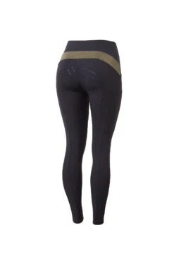 Horze Sagira Damen Reitleggings Mit Silikonvollbesatz Und Goldenem Detail -Reitbekleidung Verkaufsgeschäft 36701 VDB 1