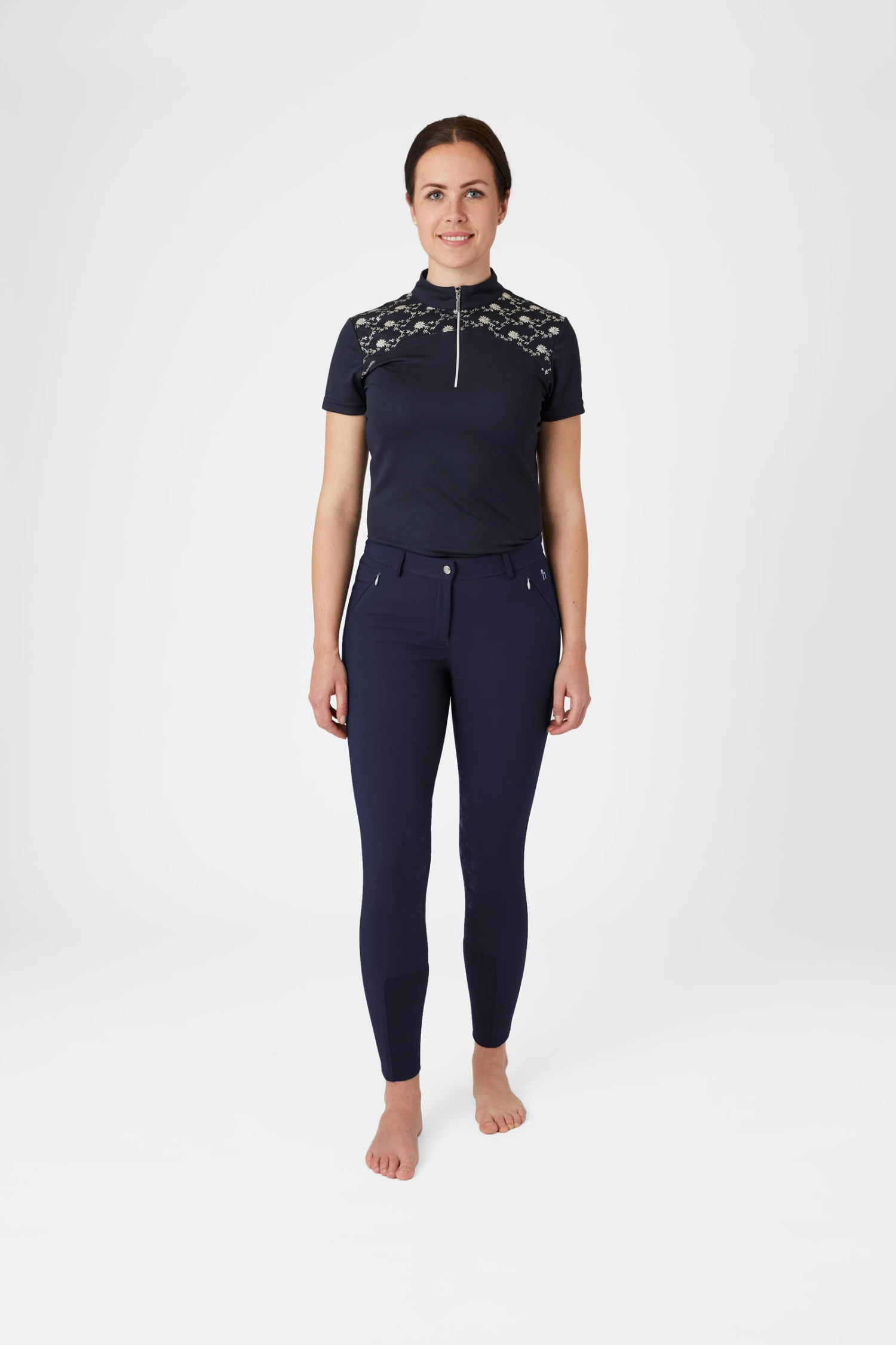 Horze Kaitlin Damen Kniebesatzreithose Mit Blumendetail 19 Horze Kaitlin Damen Kniebesatzreithose Mit Blumendetail – Bild 17