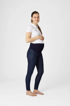 Horze Katia Jeans Look Schwangerschaftsreitleggings Mit Silikonvollbesatz -Reitbekleidung Verkaufsgeschäft 36712 DB 4