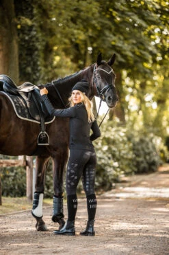 Horze Luminox Reflektiernde Vollbesatzreitleggings Für Damen -Reitbekleidung Verkaufsgeschäft 36748 BL 8