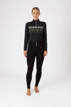 Horze Tara Damen Mid-Season Vollbesatzreithose Mit Hohem Bund -Reitbekleidung Verkaufsgeschäft 36791 bl 03