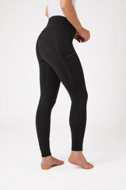 Horze Reitleggings Mit Silikonvollbesatz Und Kristalltaschen -Reitbekleidung Verkaufsgeschäft 36908 BL 2