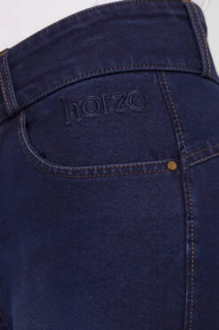 Horze Damen Jeansreithose Mit Leder- Und Silikonvollbesatz -Reitbekleidung Verkaufsgeschäft 36958 DNB 5