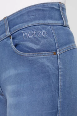 Horze Damen Jeansreithose Mit Leder- Und Silikonvollbesatz -Reitbekleidung Verkaufsgeschäft 36958 LDB 5