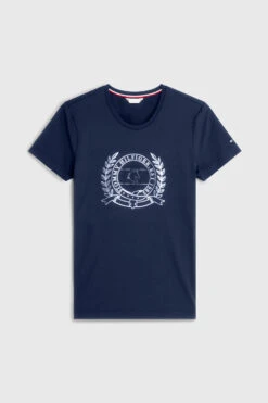 Tommy Hilfiger Equestrian Crest Strass Performance Damen T-Shirt