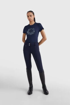 Tommy Hilfiger Equestrian Crest Strass Performance Damen T-Shirt -Reitbekleidung Verkaufsgeschäft 4TNXU 550 06