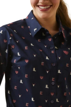 Ariat Team Kirby Damen Stretch Longsleeve Shirt -Reitbekleidung Verkaufsgeschäft 4XF5J 850 04