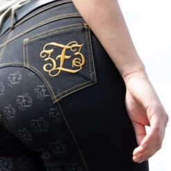 Reithose Mit Vollbesatz In Jeansoptik Für Damen -Reitbekleidung Verkaufsgeschäft CP3680 BL 11