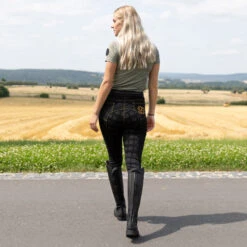 Reithose Mit Vollbesatz In Jeansoptik Für Damen -Reitbekleidung Verkaufsgeschäft CP3680 BL 7