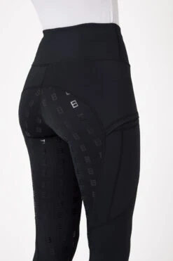 Reitleggings Mit Vollbesatz Für Damen Aus Silikon Mit Hohem Bund -Reitbekleidung Verkaufsgeschäft cp3675 bl 05